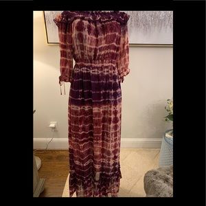 Jessica Simpson off-shoulder maxi dress